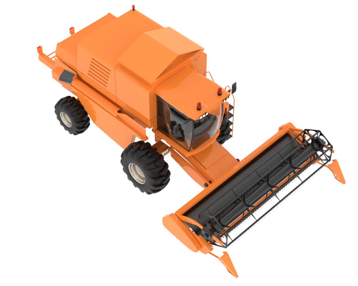 Harvester isolated on background. 3d rendering - illustration png