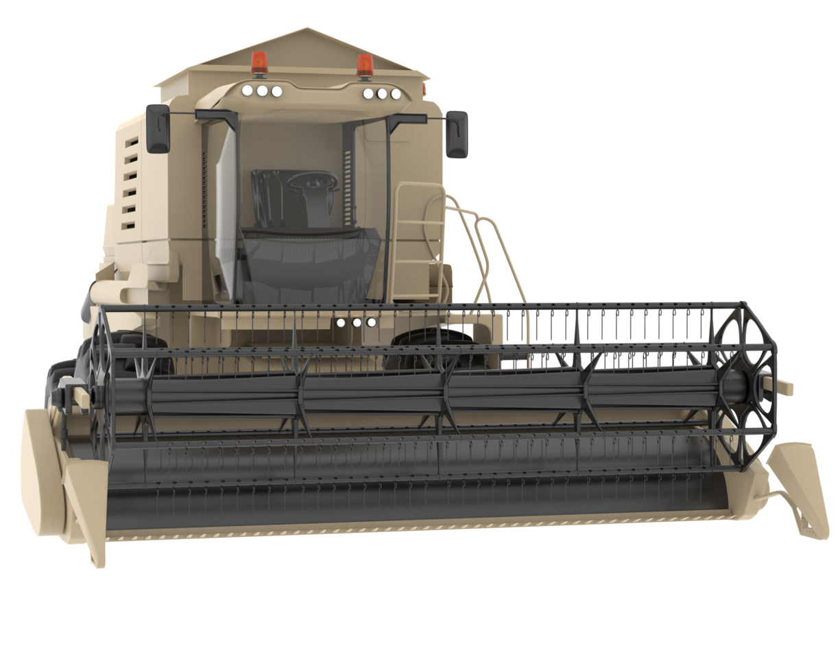Harvester isolated on background. 3d rendering - illustration png