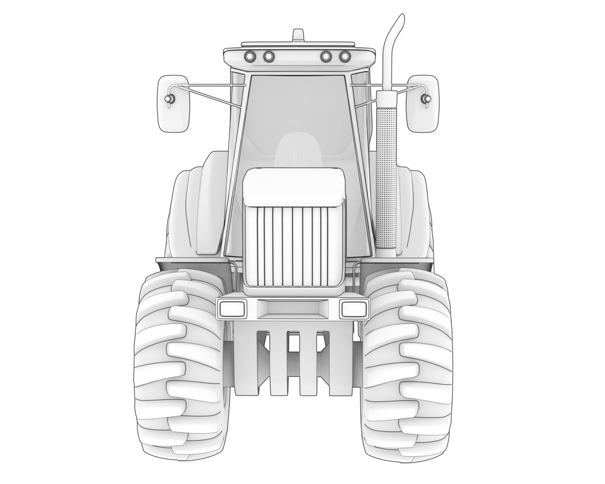 Harvester isolated on background. 3d rendering - illustration png