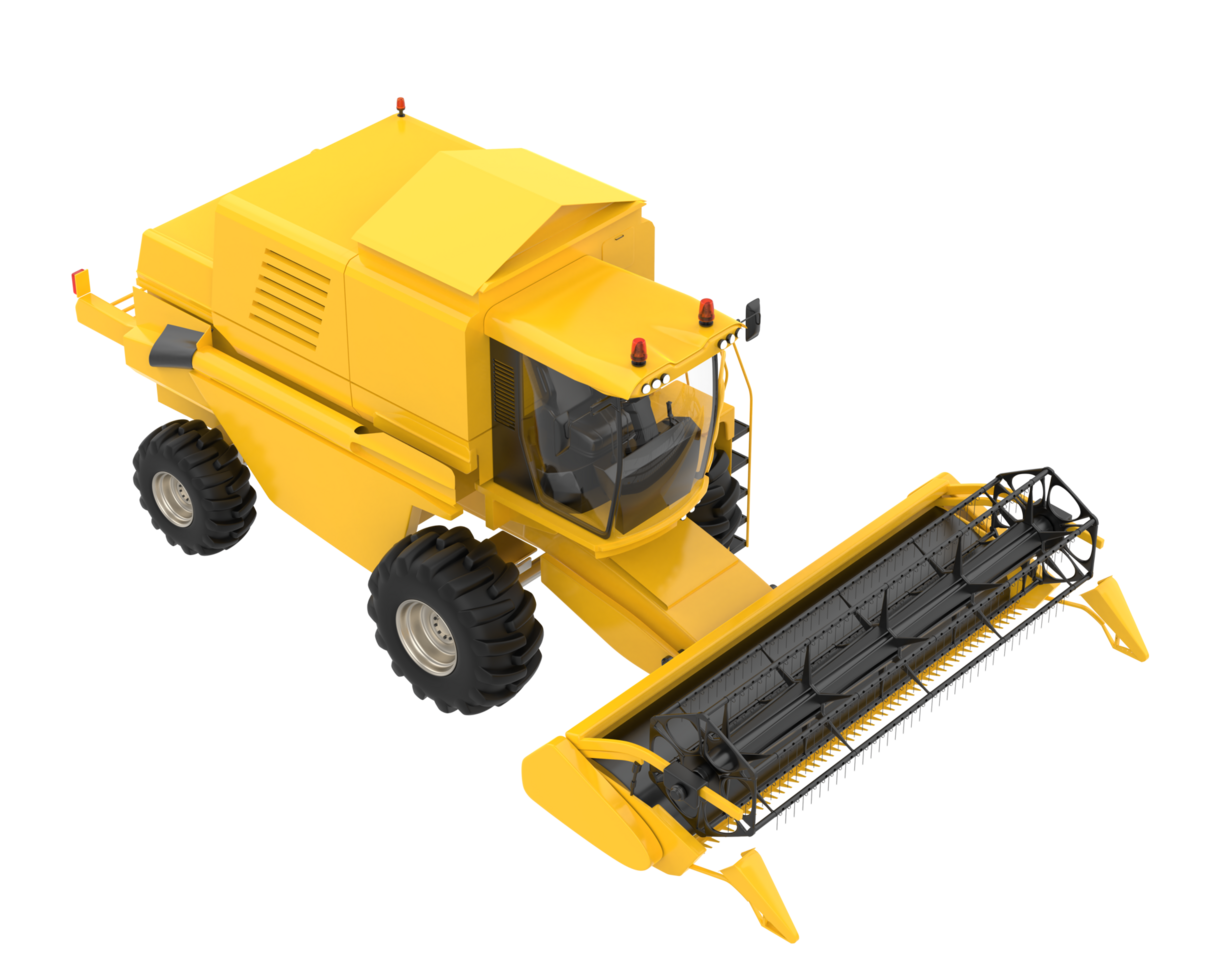 Harvester isolated on background. 3d rendering - illustration png