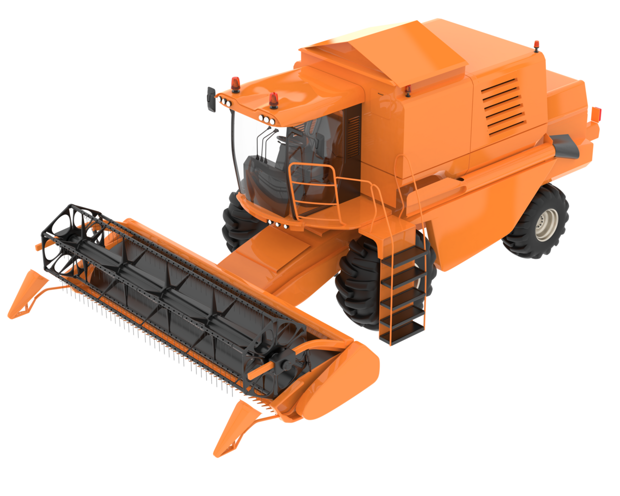 Harvester isolated on background. 3d rendering - illustration png