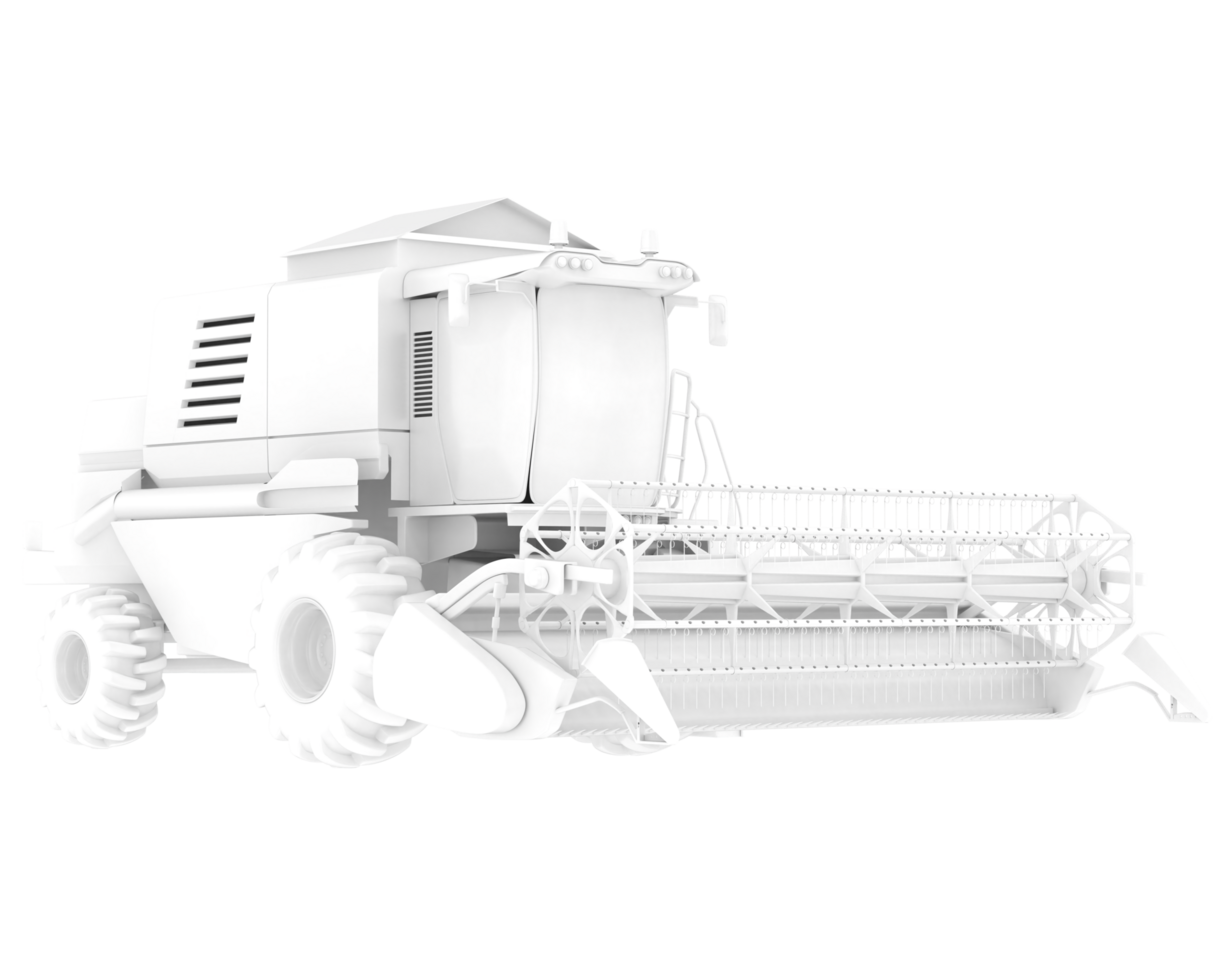 Harvester isolated on background. 3d rendering - illustration png