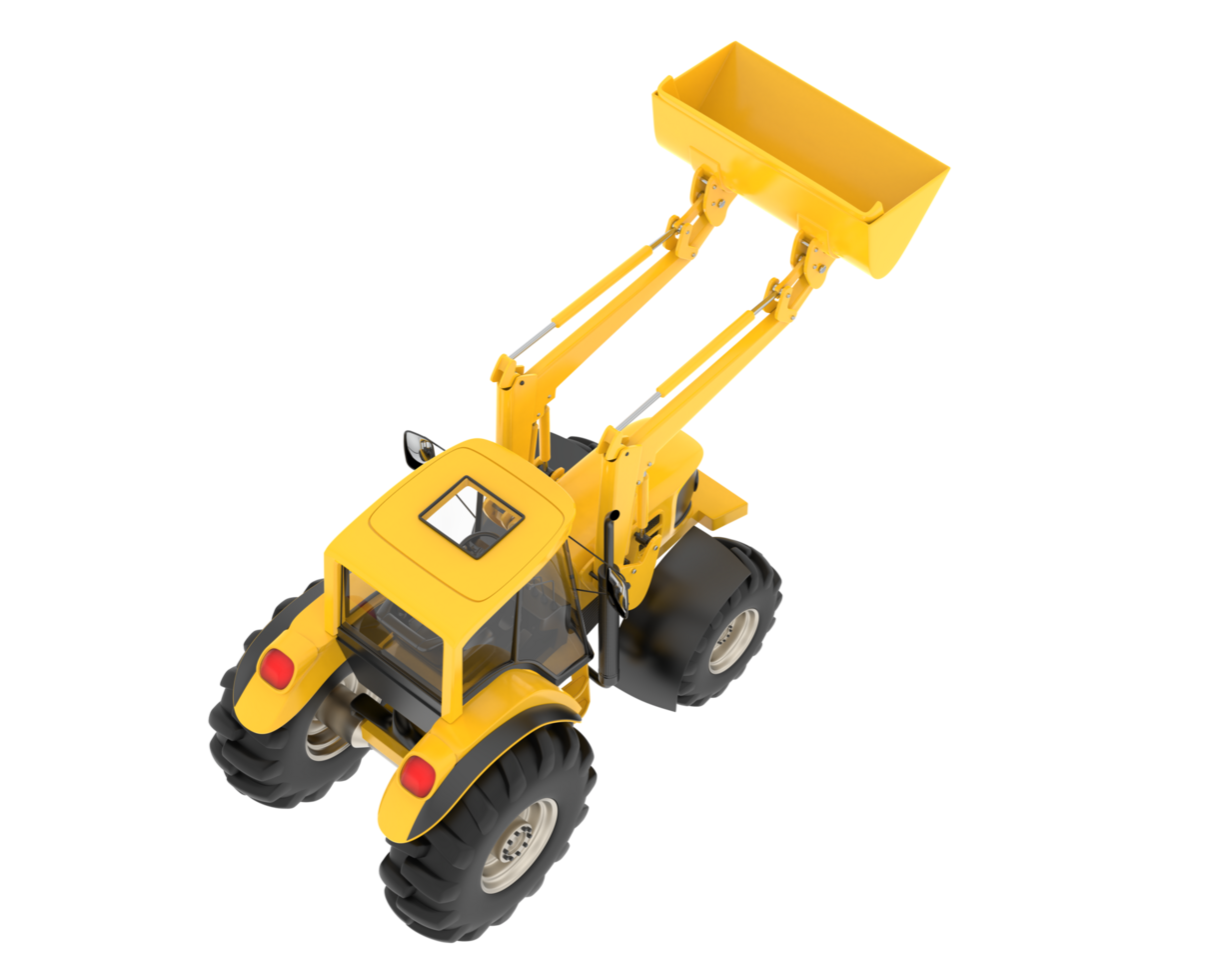 Excavator isolated on background. 3d rendering - illustration png
