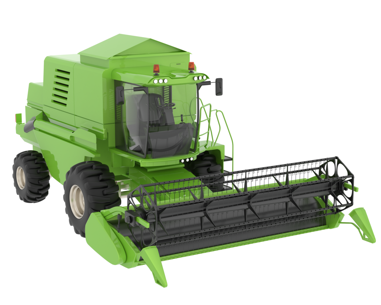 Harvester isolated on background. 3d rendering - illustration png
