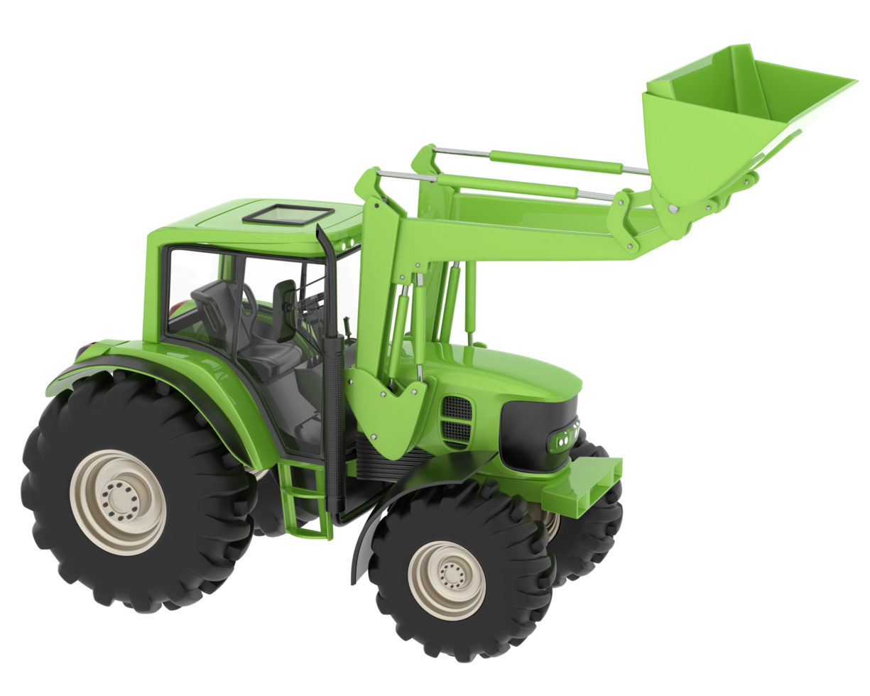 Excavator isolated on background. 3d rendering - illustration png