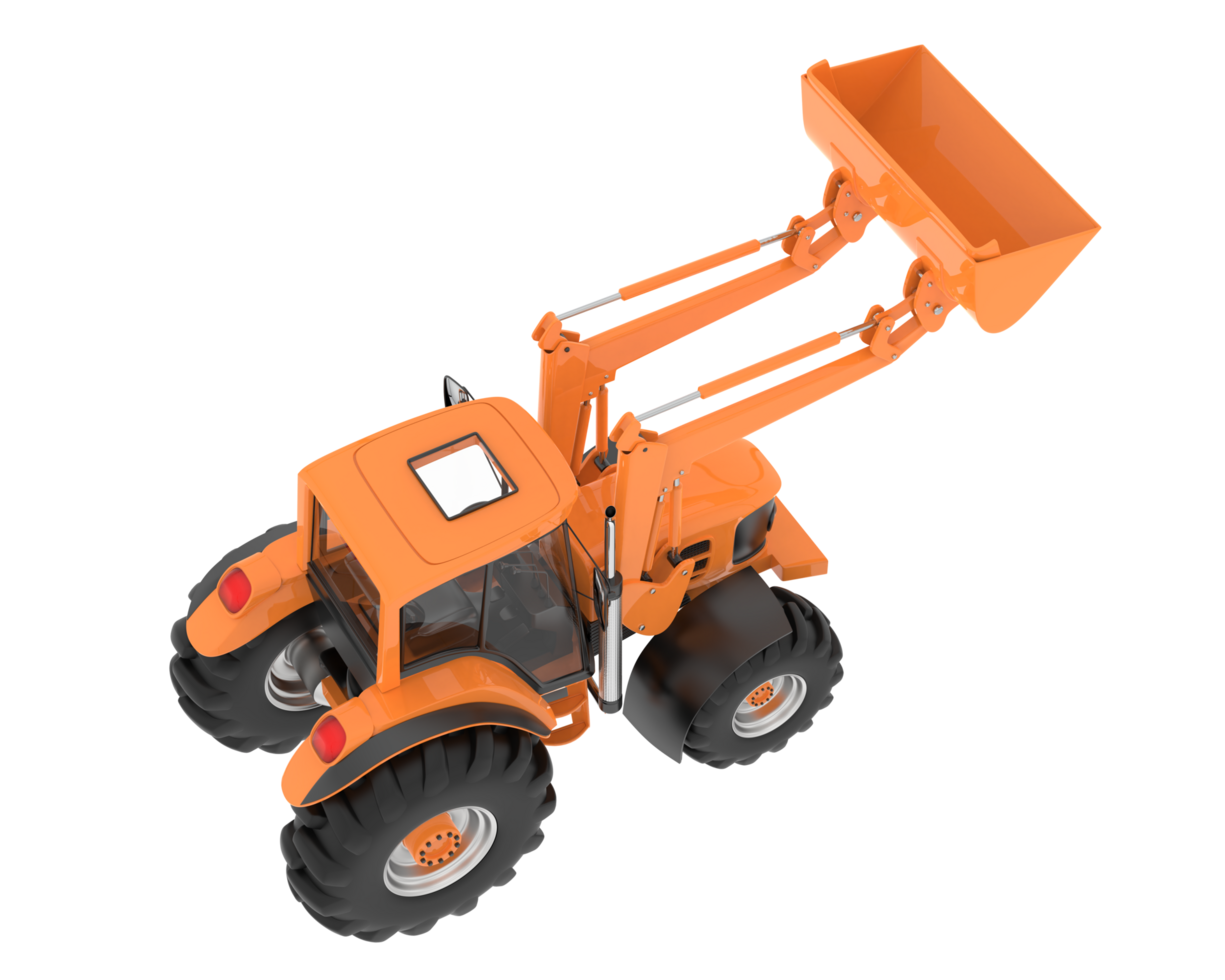 Excavator isolated on background. 3d rendering - illustration png