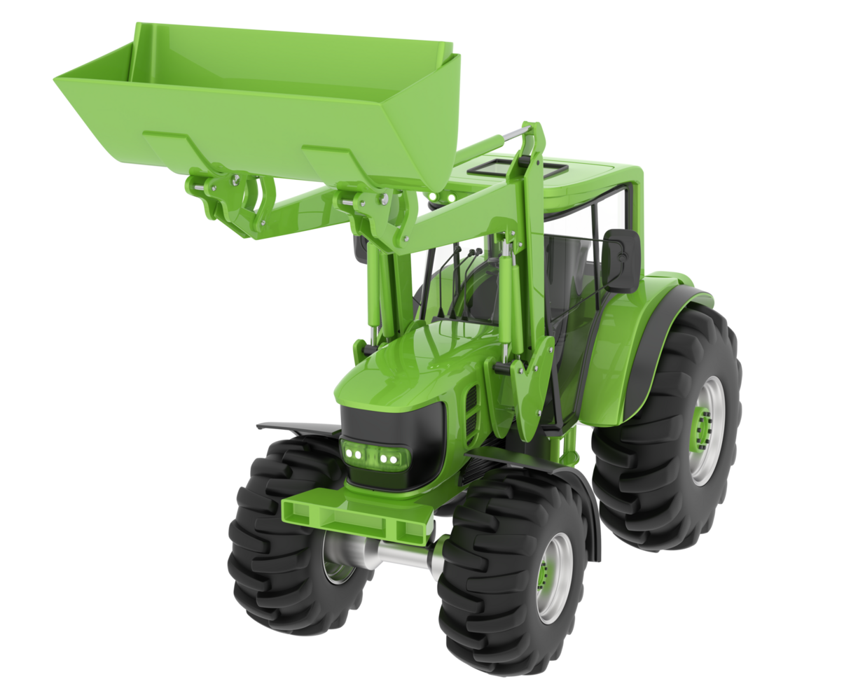 Excavator isolated on background. 3d rendering - illustration png