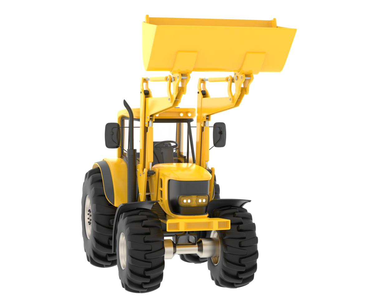 Excavator isolated on background. 3d rendering - illustration png