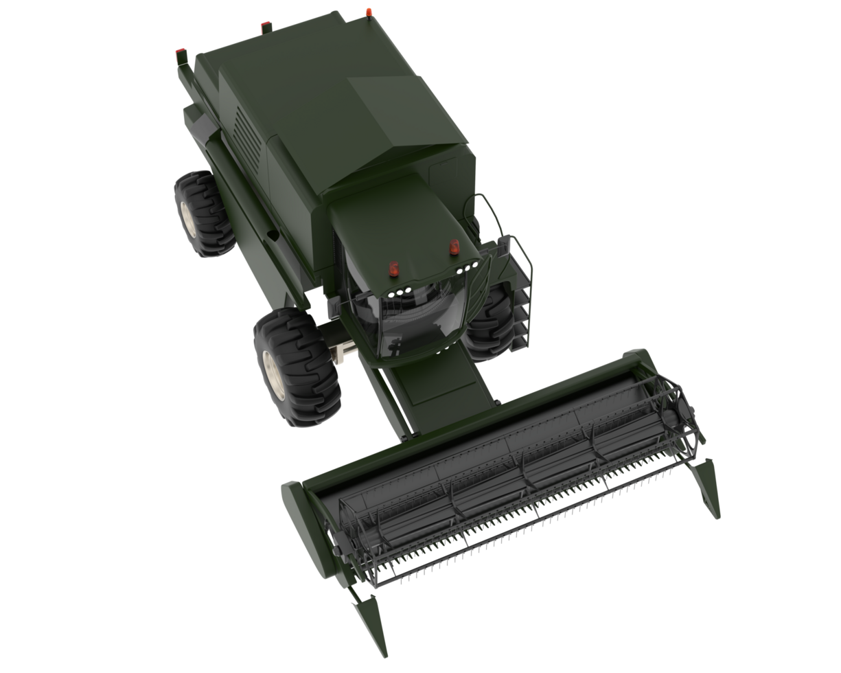 Harvester isolated on background. 3d rendering - illustration png