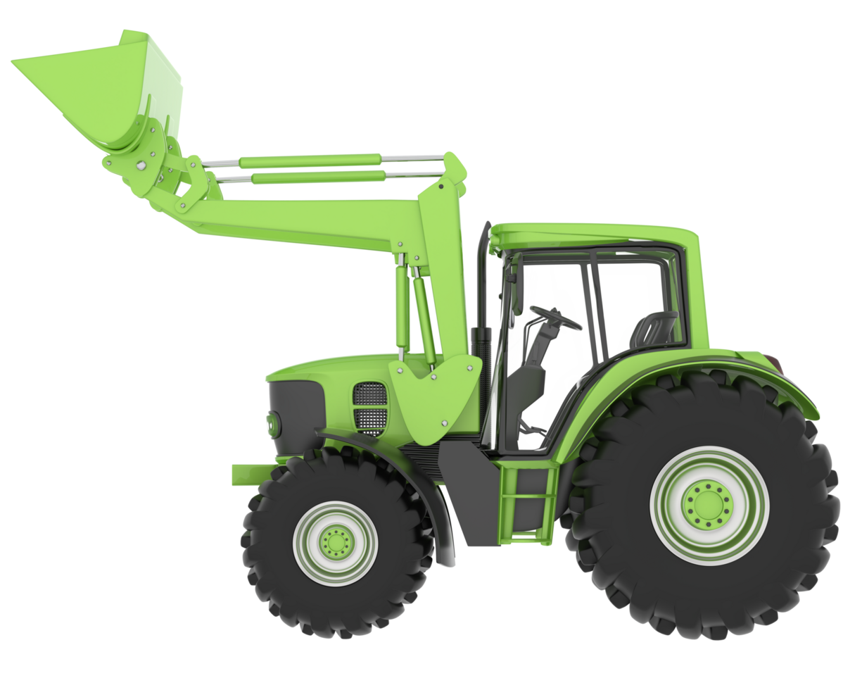 Excavator isolated on background. 3d rendering - illustration png