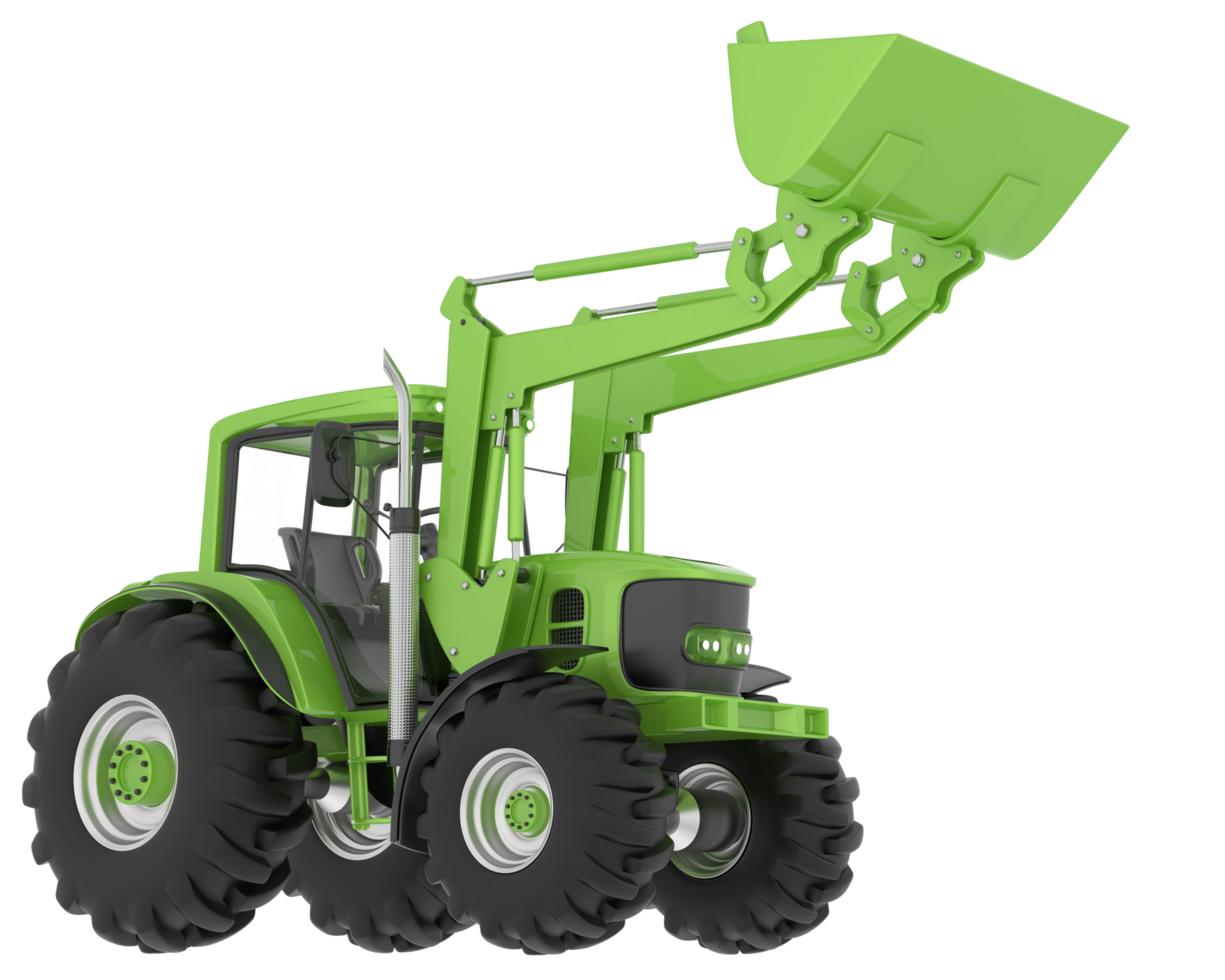 Excavator isolated on background. 3d rendering - illustration png