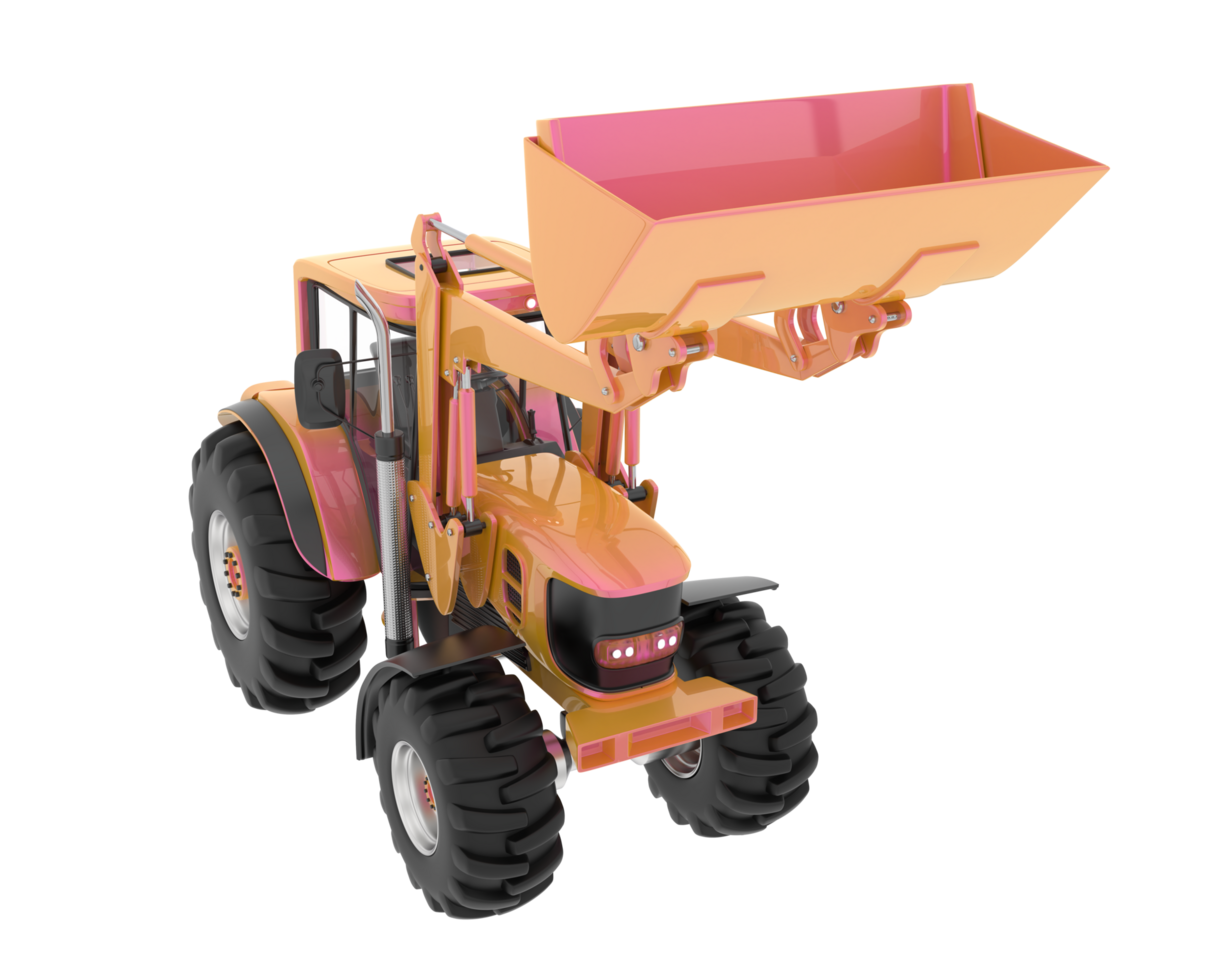 Excavator isolated on background. 3d rendering - illustration png