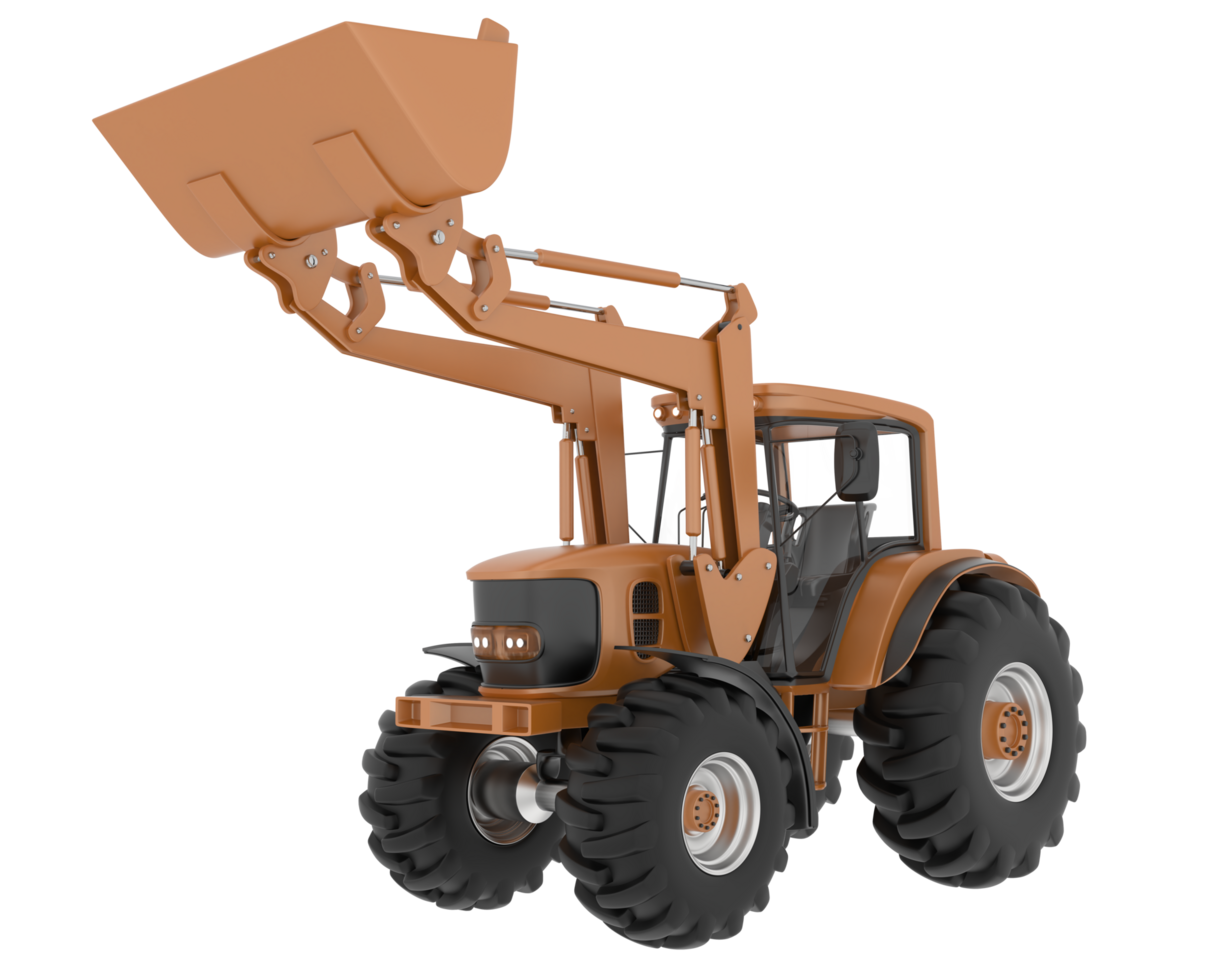 Excavator isolated on background. 3d rendering - illustration png