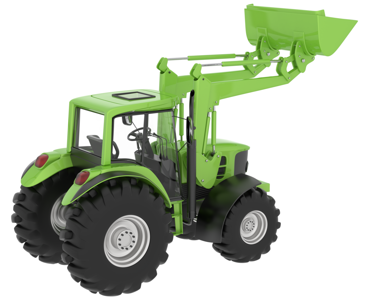 Excavator isolated on background. 3d rendering - illustration png