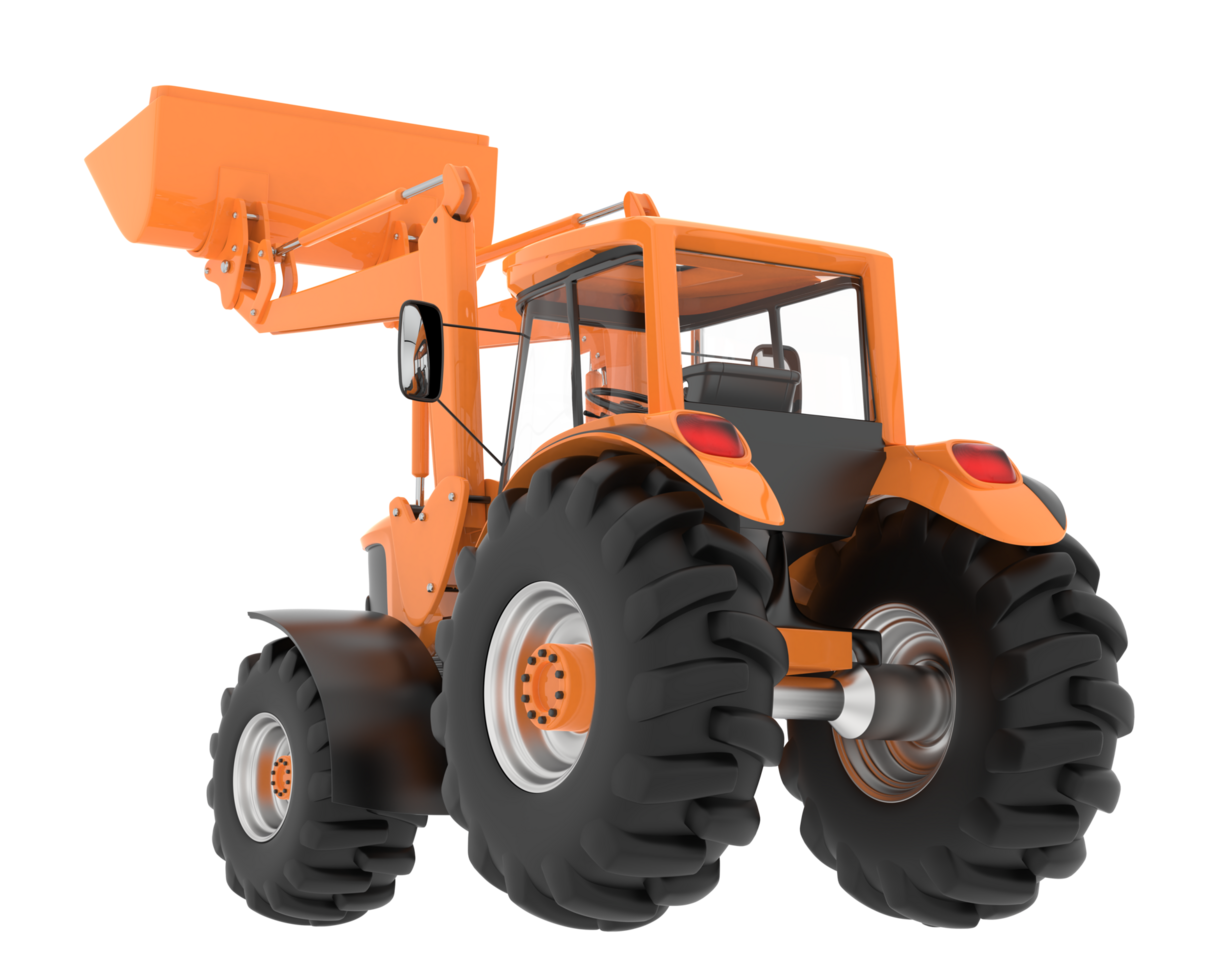 Excavator isolated on background. 3d rendering - illustration png