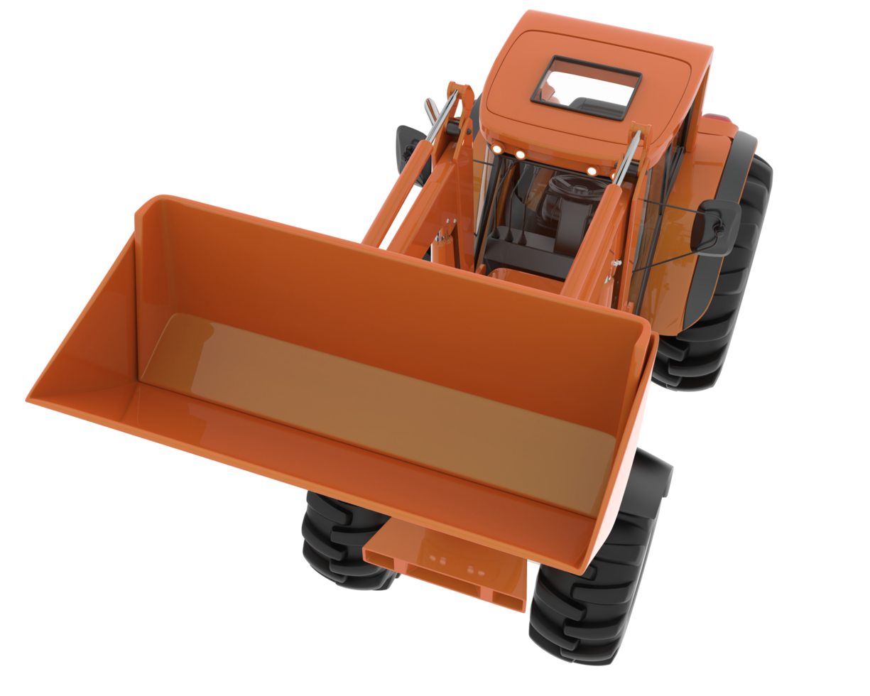 Excavator isolated on background. 3d rendering - illustration png