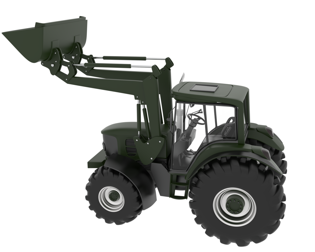 Excavator isolated on background. 3d rendering - illustration png