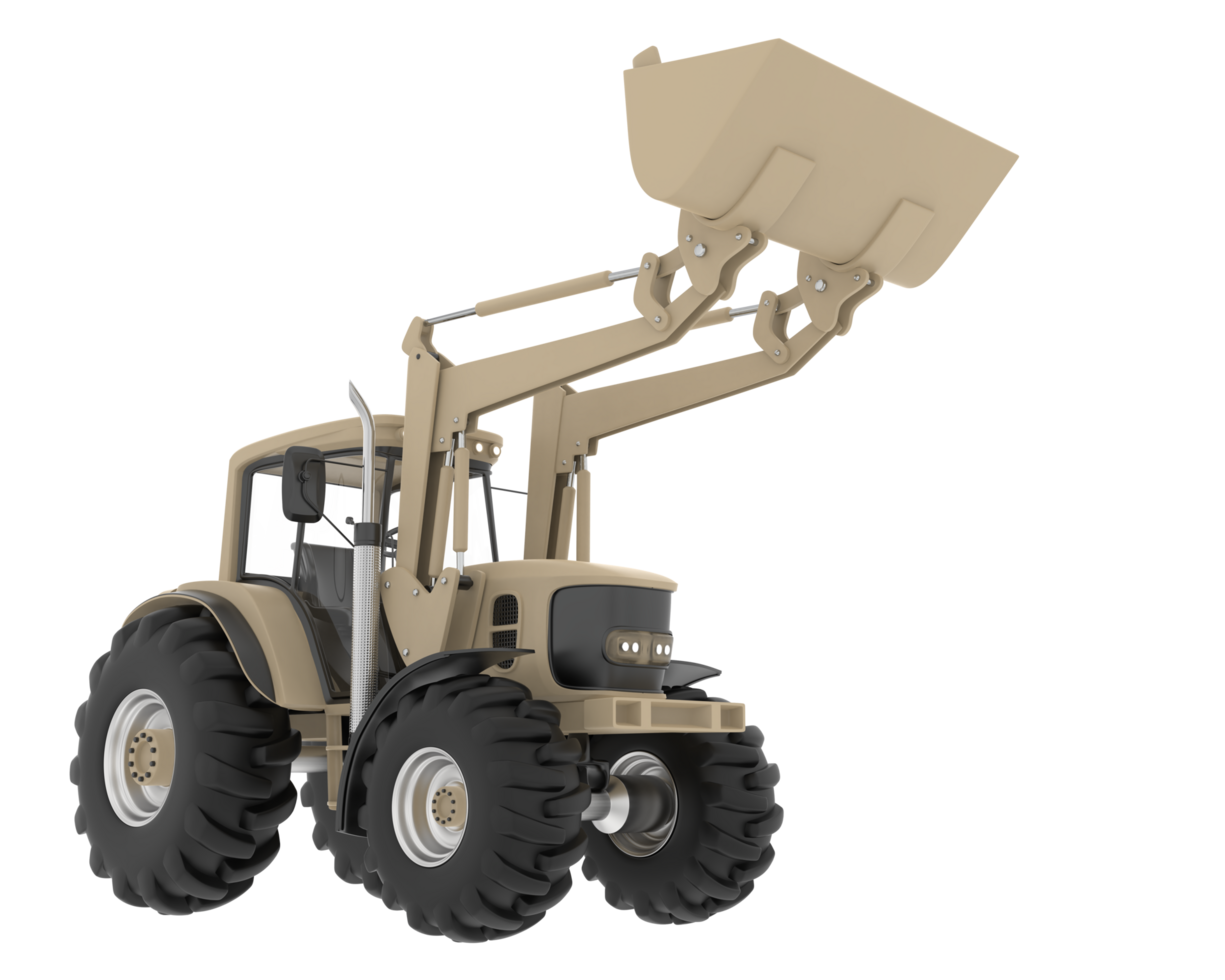 Excavator isolated on background. 3d rendering - illustration png