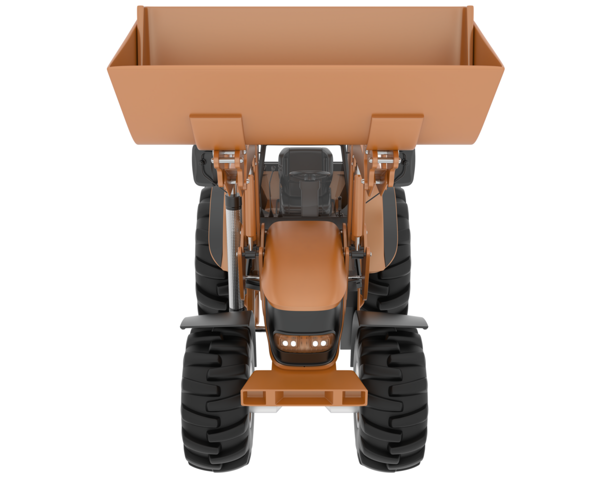 Excavator isolated on background. 3d rendering - illustration png