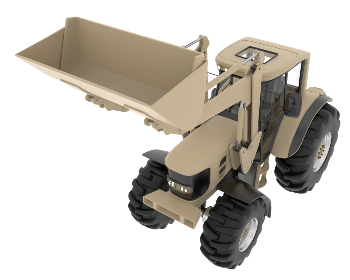 Excavator isolated on background. 3d rendering - illustration png