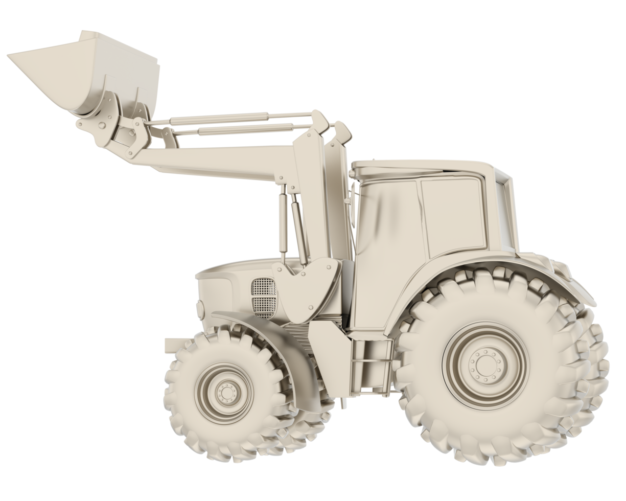 Excavator isolated on background. 3d rendering - illustration png