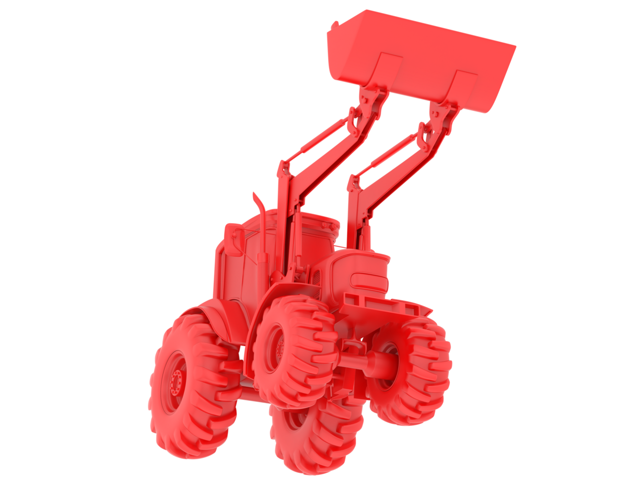 Excavator isolated on background. 3d rendering - illustration png