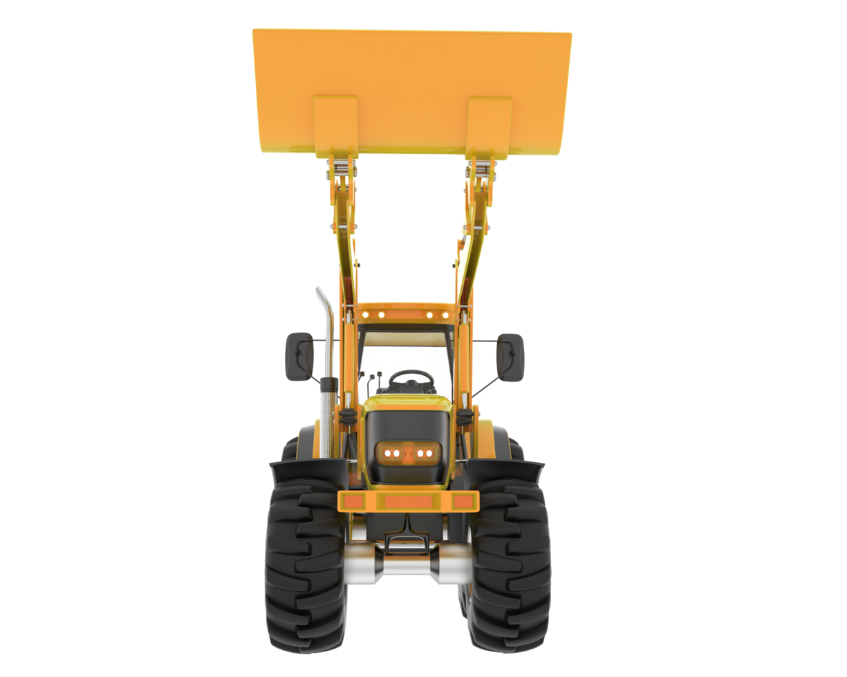 Excavator isolated on background. 3d rendering - illustration png