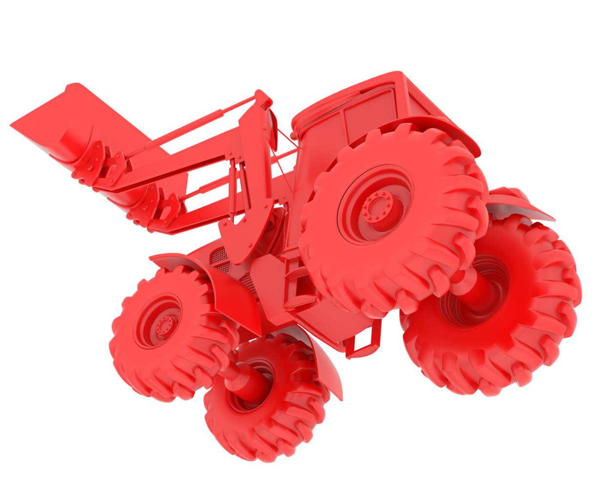Excavator isolated on background. 3d rendering - illustration png