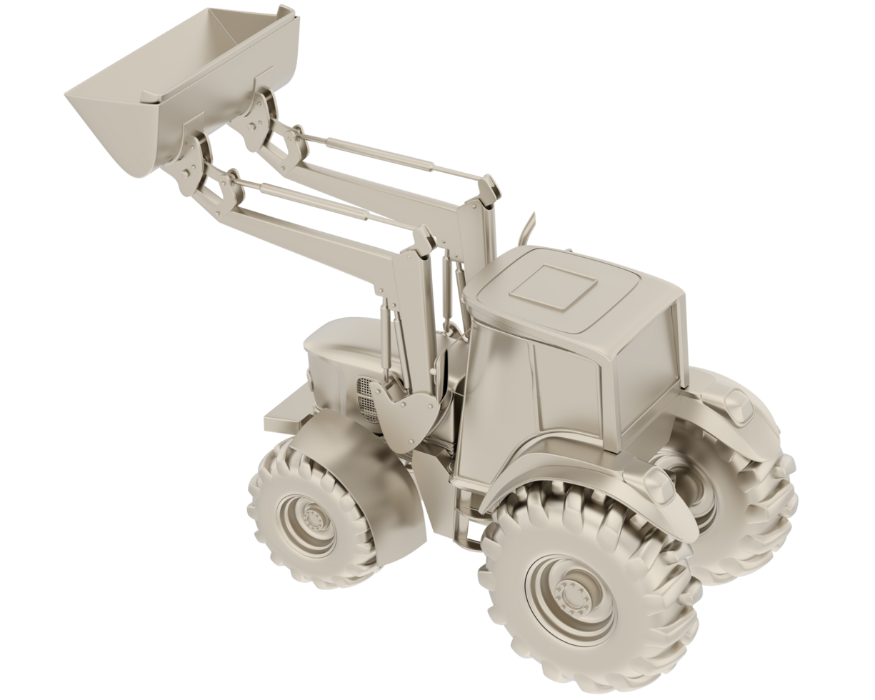Excavator isolated on background. 3d rendering - illustration png