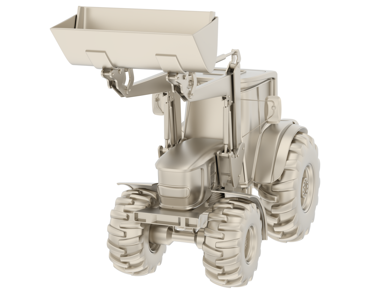 Excavator isolated on background. 3d rendering - illustration png