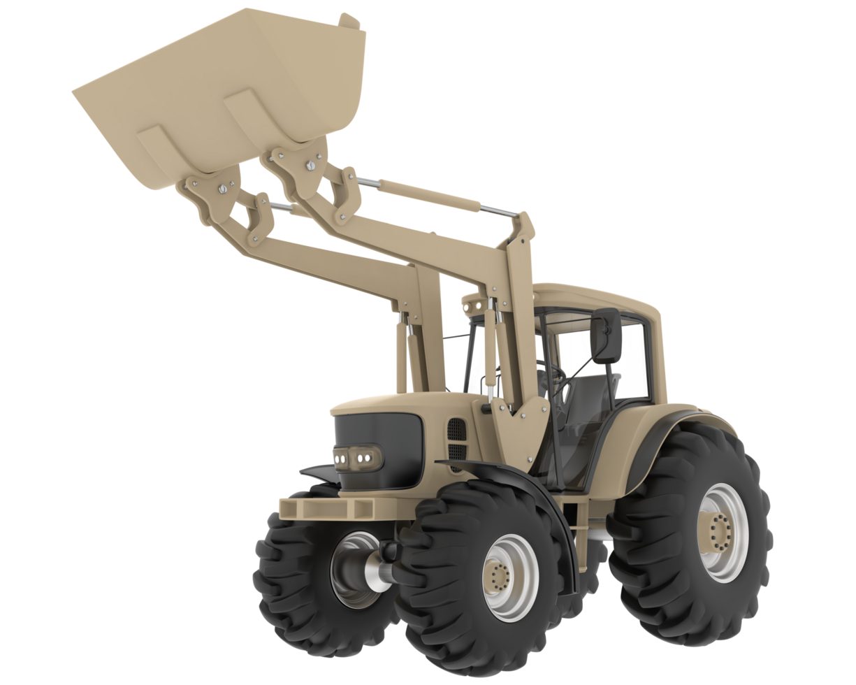 Excavator isolated on background. 3d rendering - illustration png