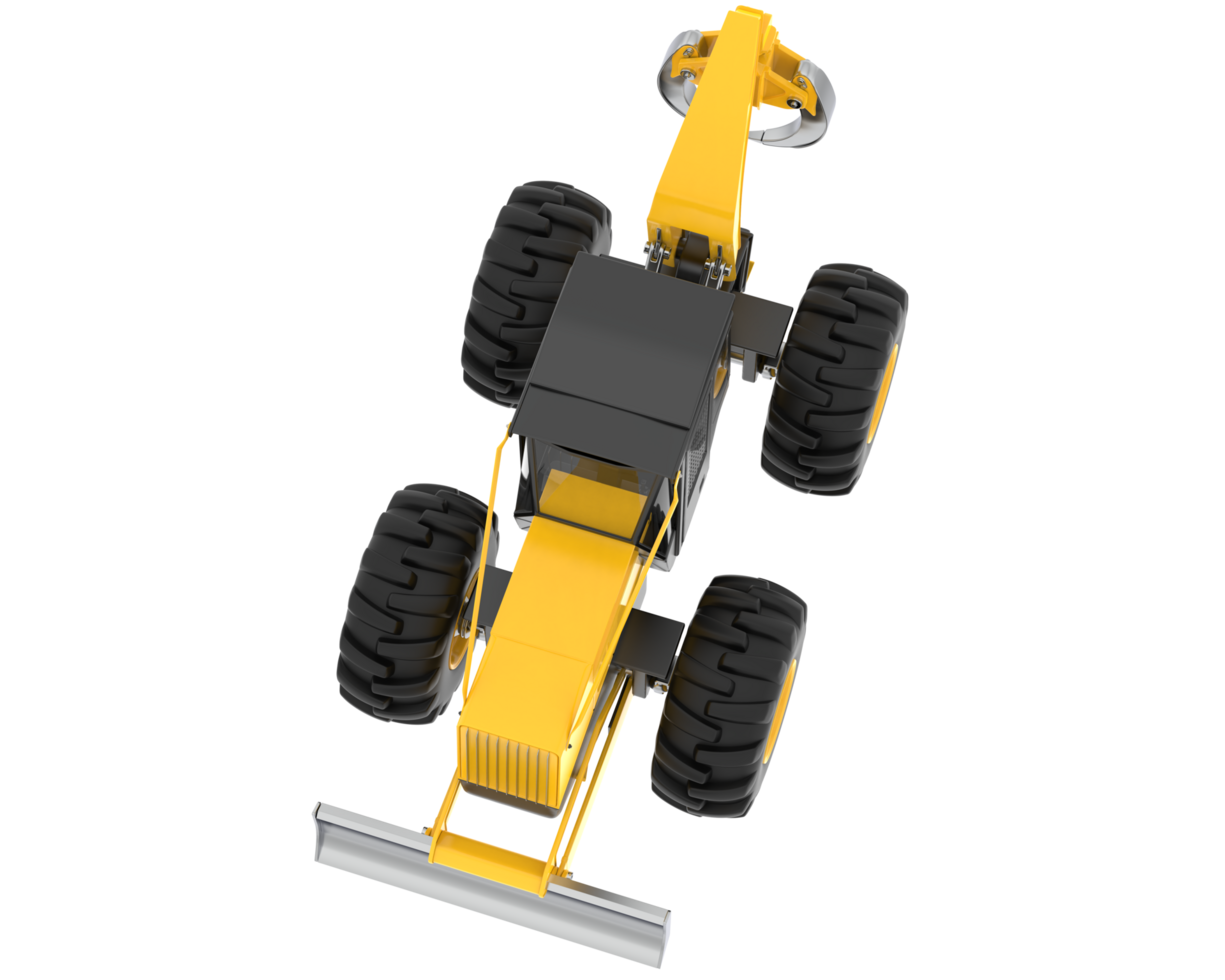 Skidder isolated on background. 3d rendering - illustration png