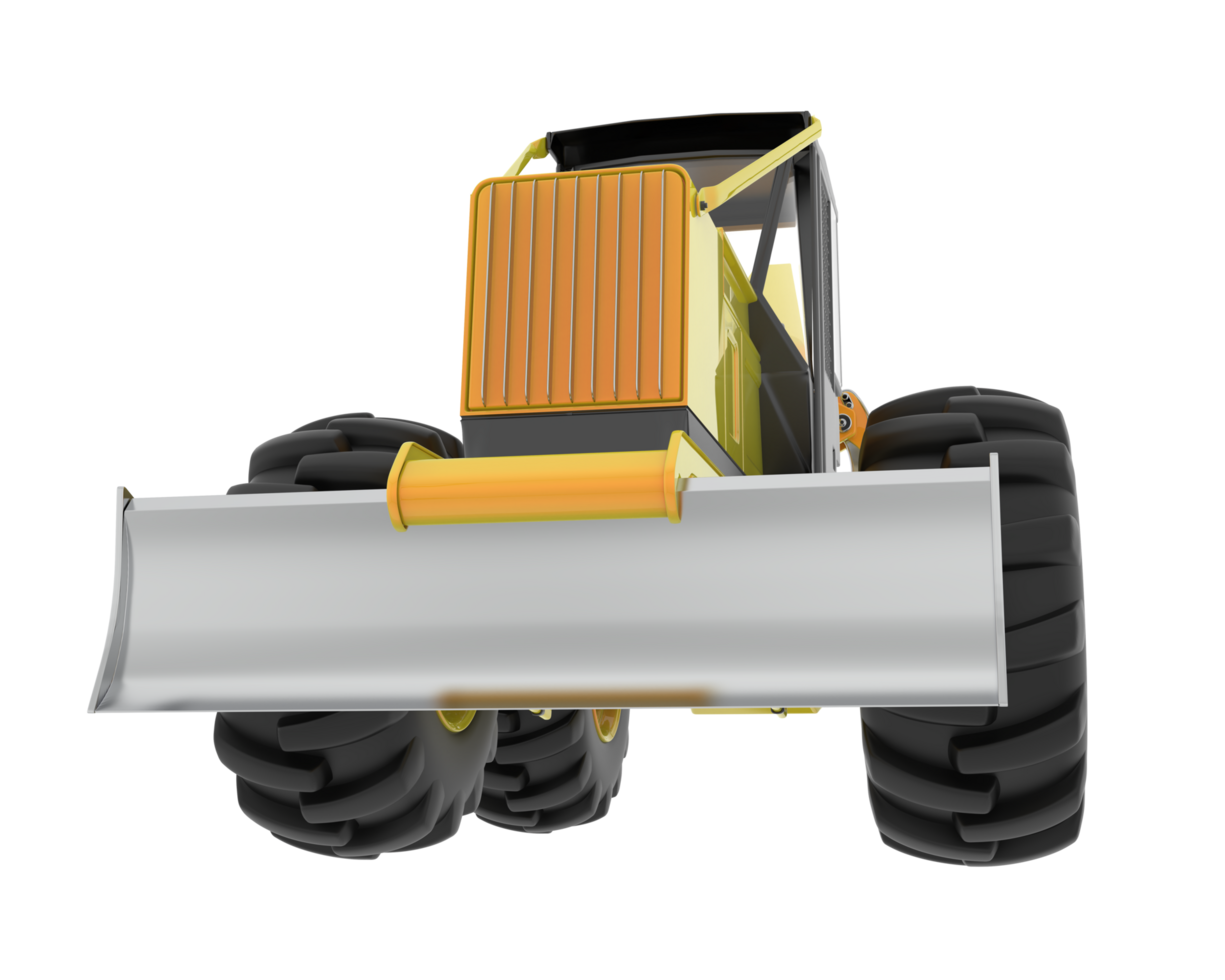 Skidder isolated on background. 3d rendering - illustration png
