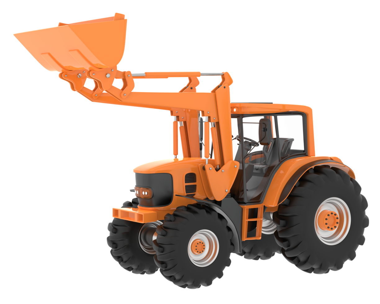 Excavator isolated on background. 3d rendering - illustration png
