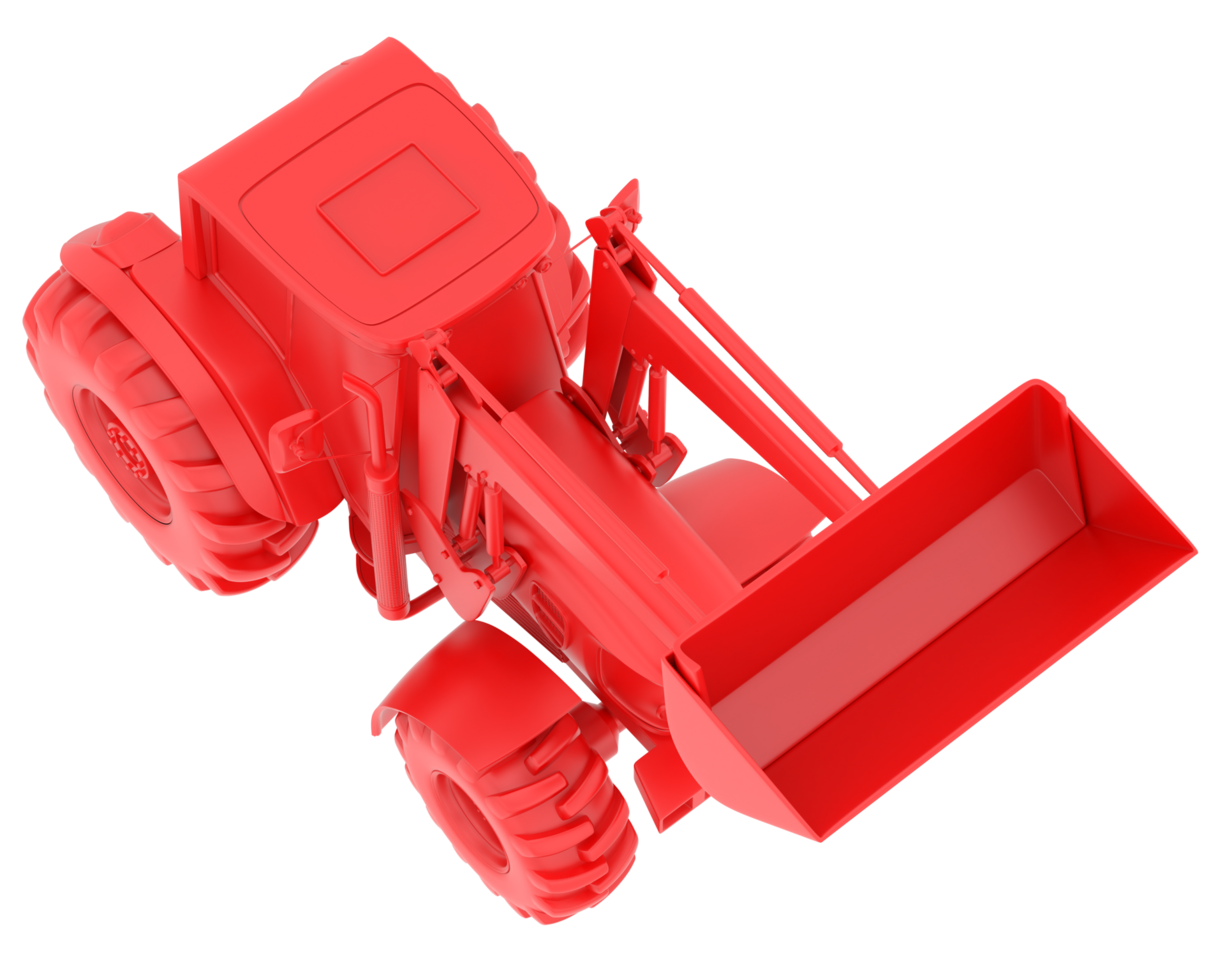 Excavator isolated on background. 3d rendering - illustration png