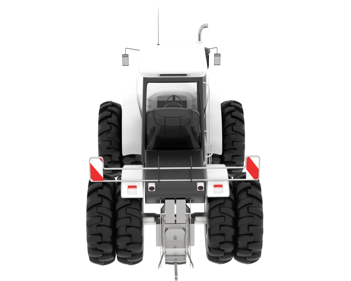 Large tractor isolated on background. 3d rendering - illustration png