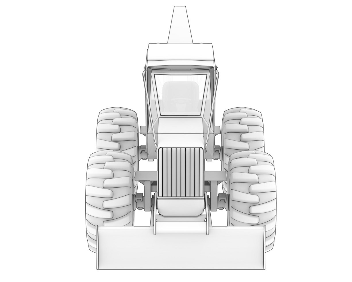 Skidder isolated on background. 3d rendering - illustration png