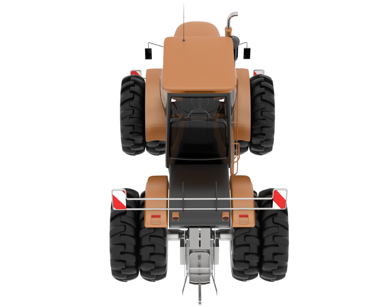 Large tractor isolated on background. 3d rendering - illustration png