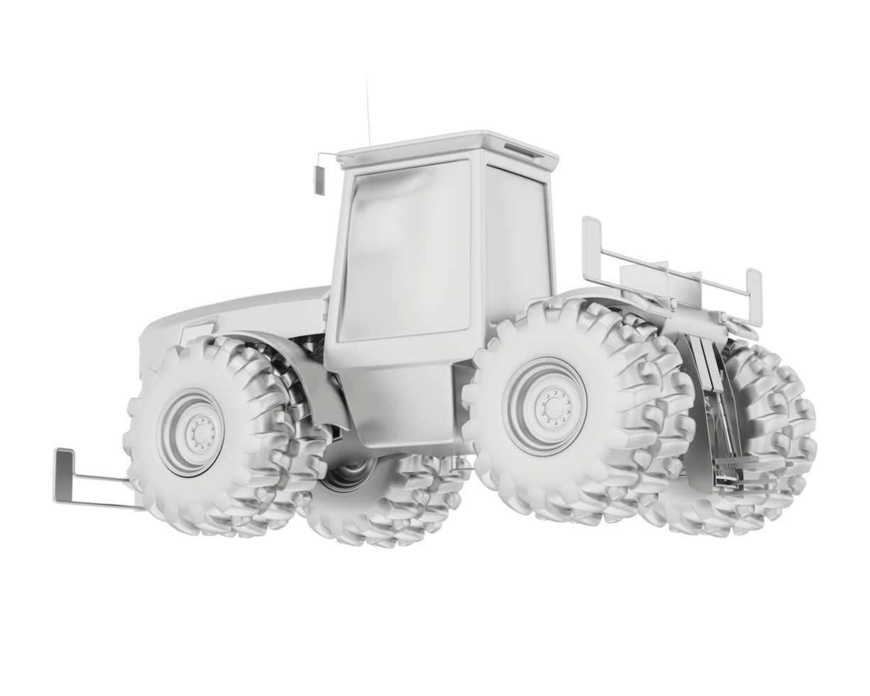 Large tractor isolated on background. 3d rendering - illustration png