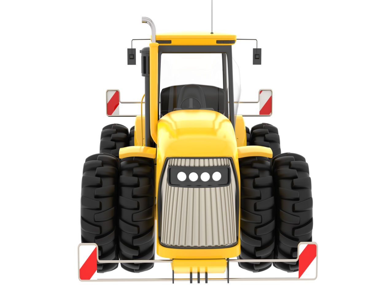 Large tractor isolated on background. 3d rendering - illustration png