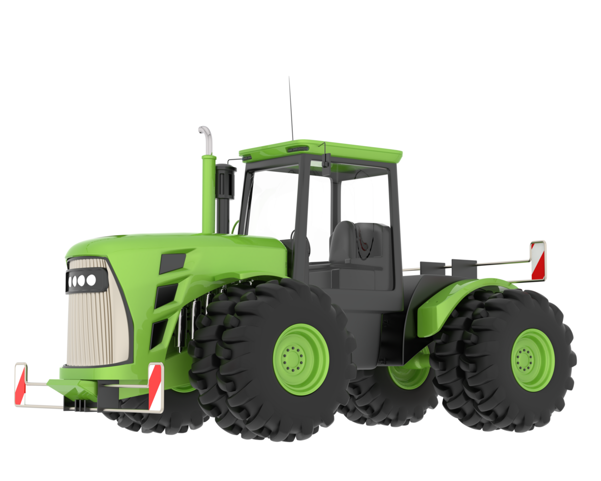 Large tractor isolated on background. 3d rendering - illustration png
