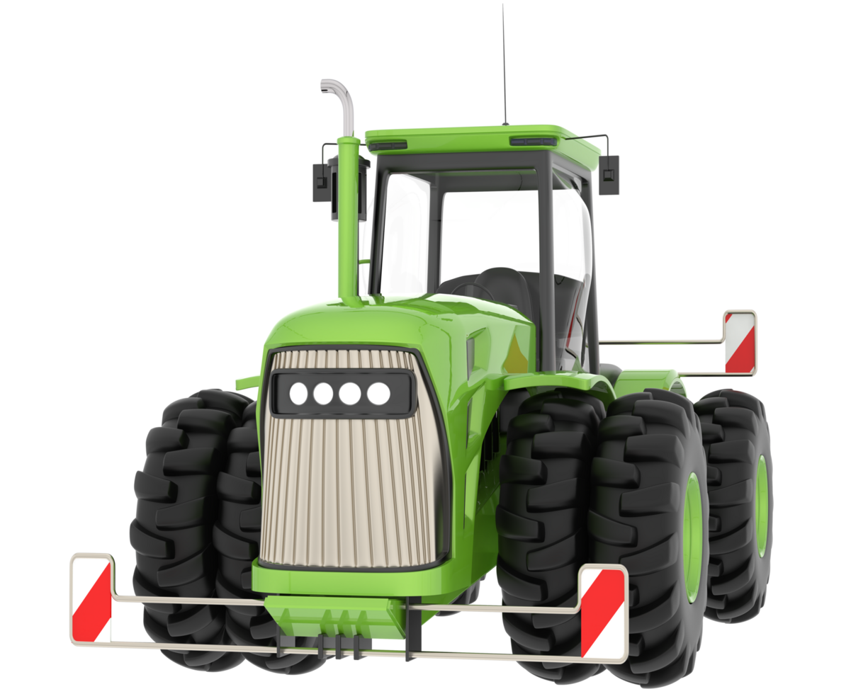 Large tractor isolated on background. 3d rendering - illustration png