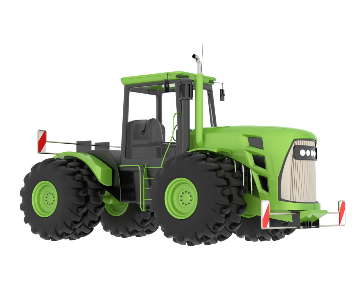 Large tractor isolated on background. 3d rendering - illustration png