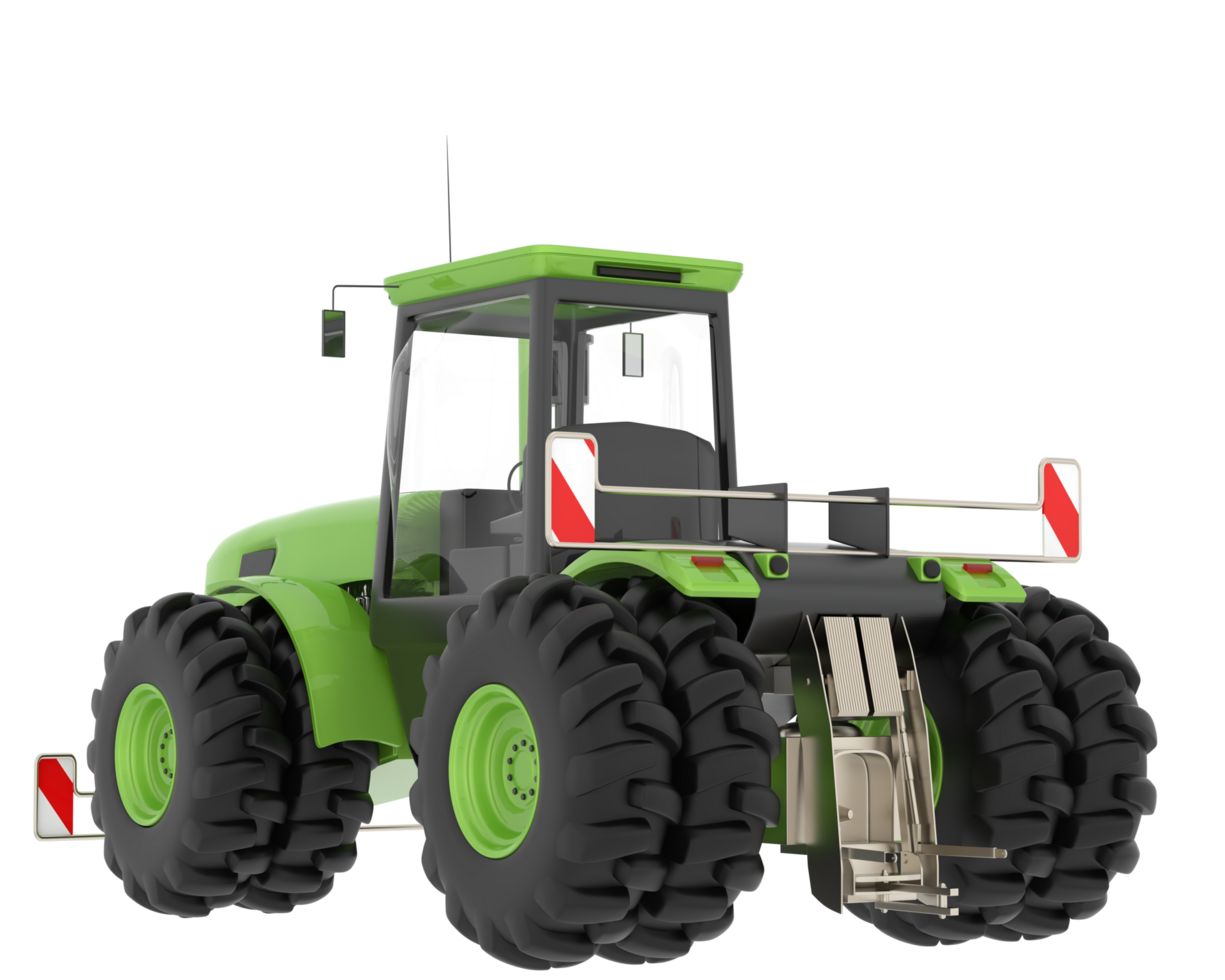 Large tractor isolated on background. 3d rendering - illustration png