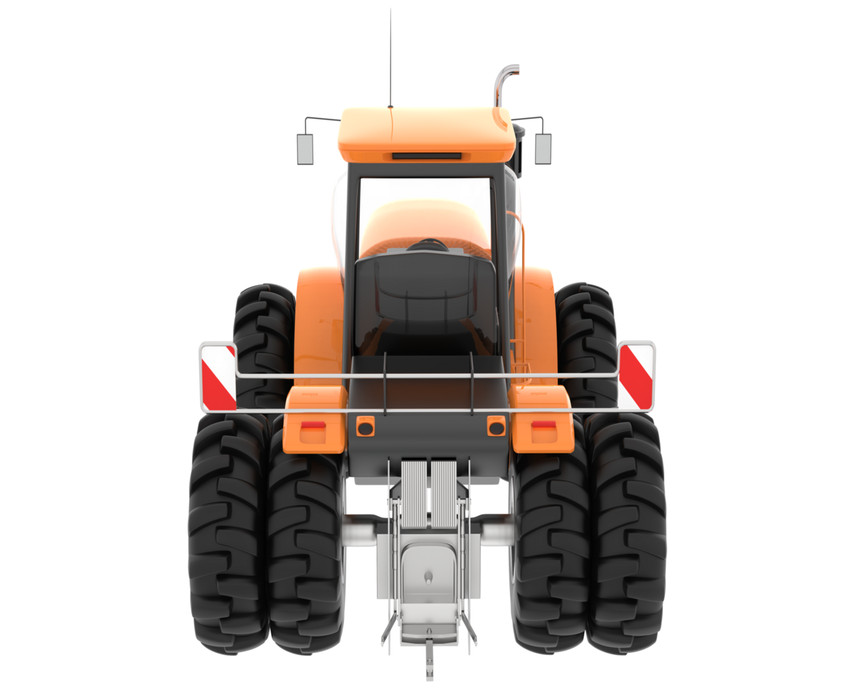 Large tractor isolated on background. 3d rendering - illustration png