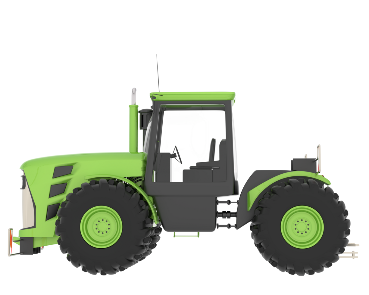 Large tractor isolated on background. 3d rendering - illustration png