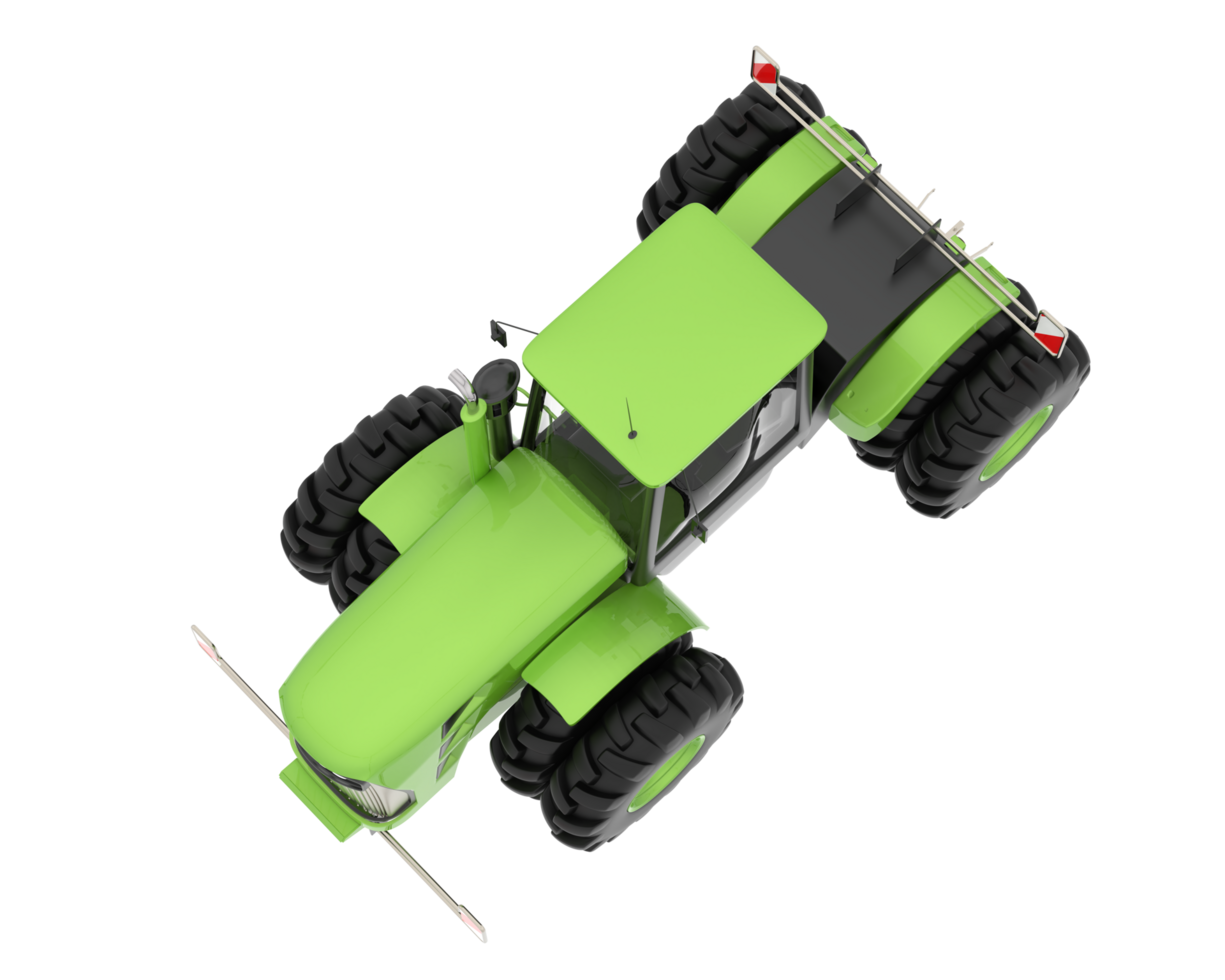Large tractor isolated on background. 3d rendering - illustration png
