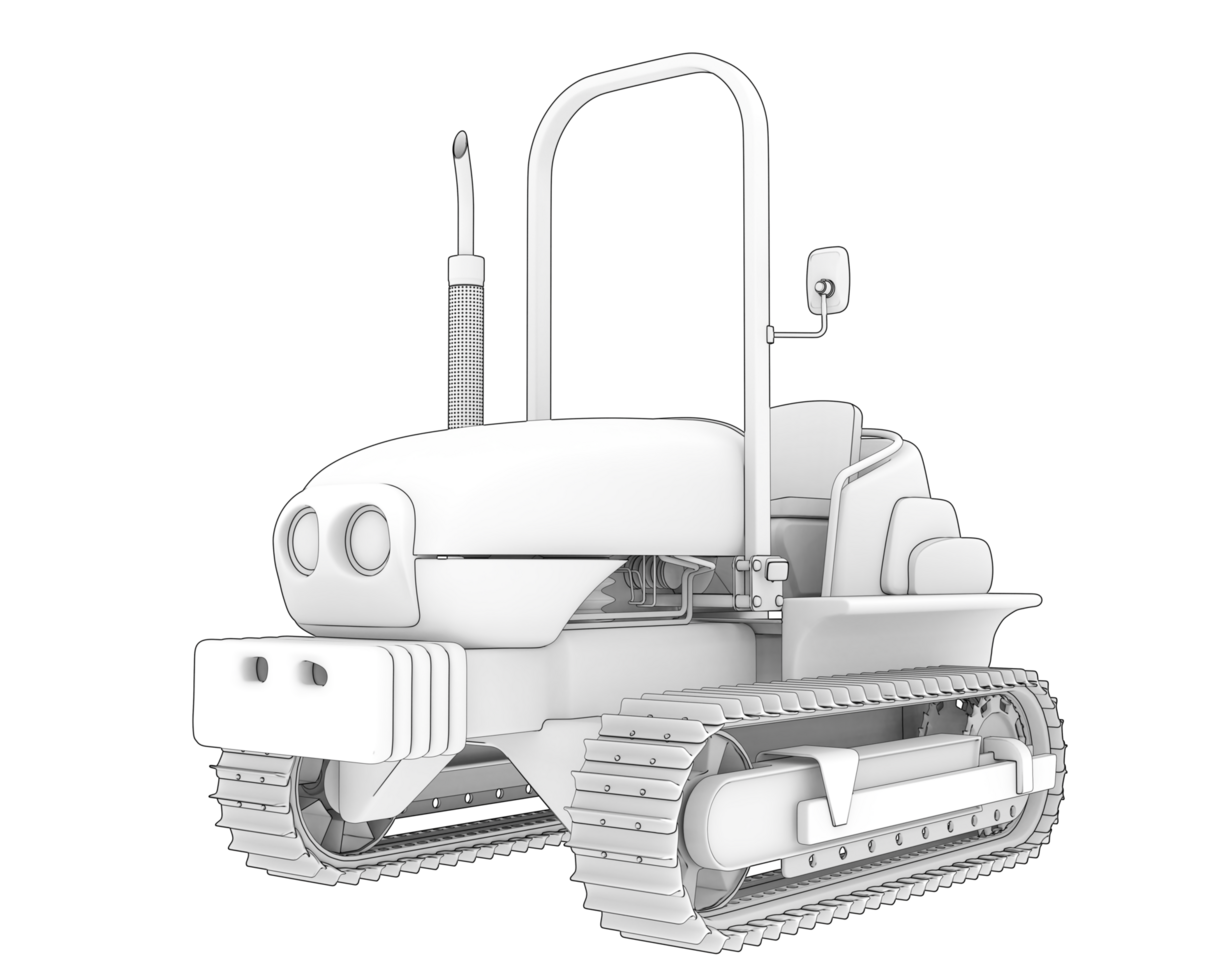 Mini crawler isolated on background. 3d rendering - illustration png