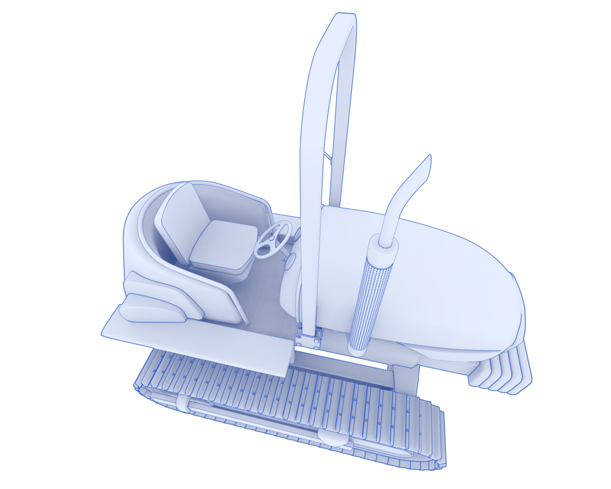Mini crawler isolated on background. 3d rendering - illustration png