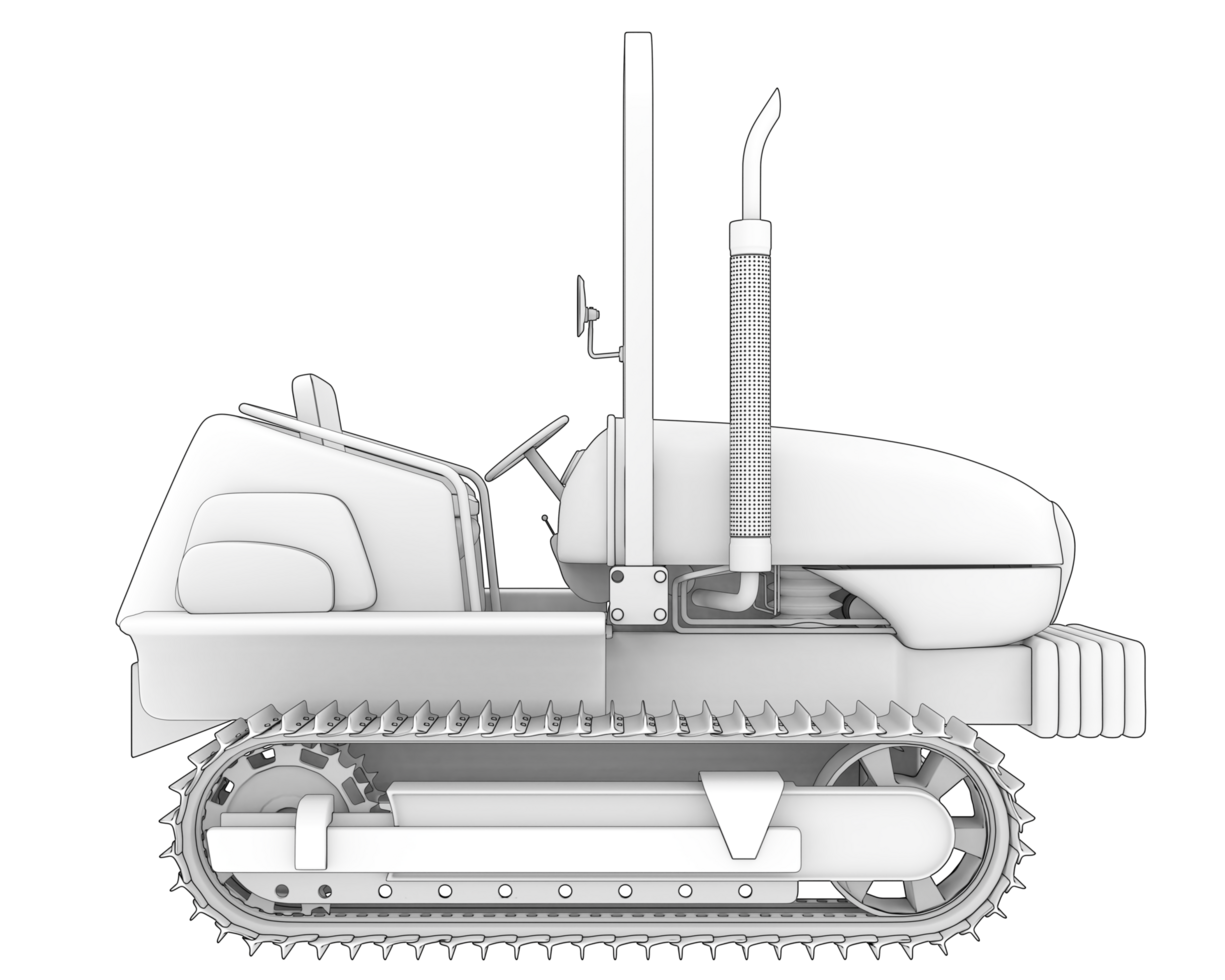 Mini crawler isolated on background. 3d rendering - illustration png